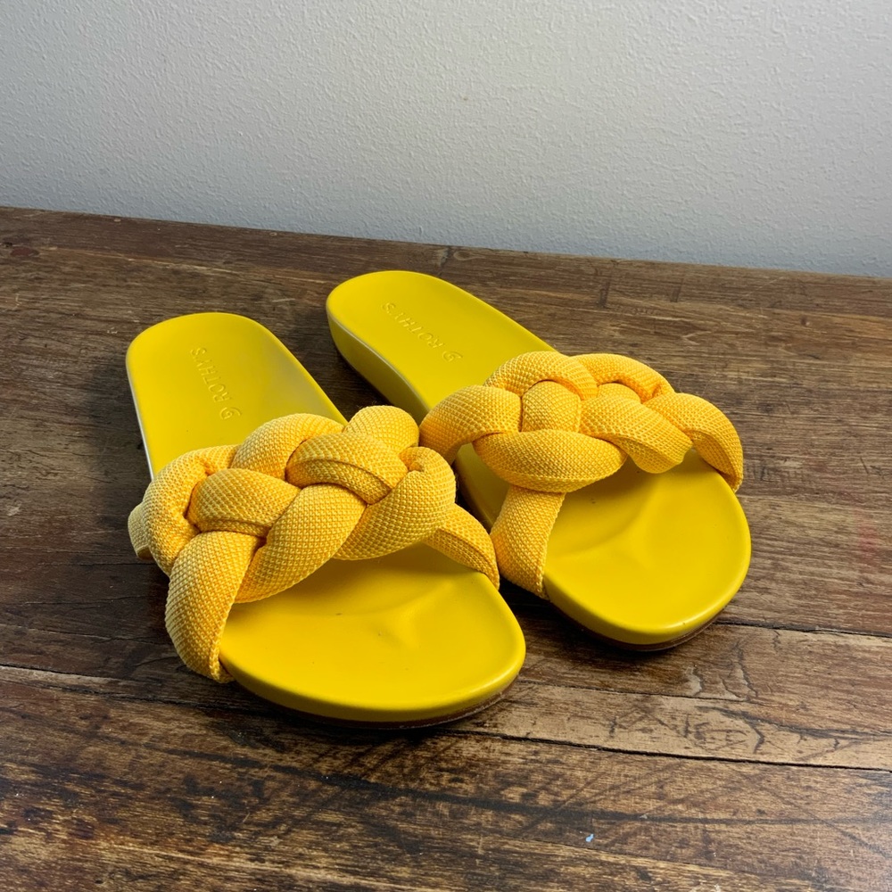 Rothy Yellow Bubble Slides